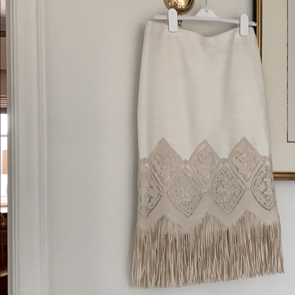 Fringed skirt